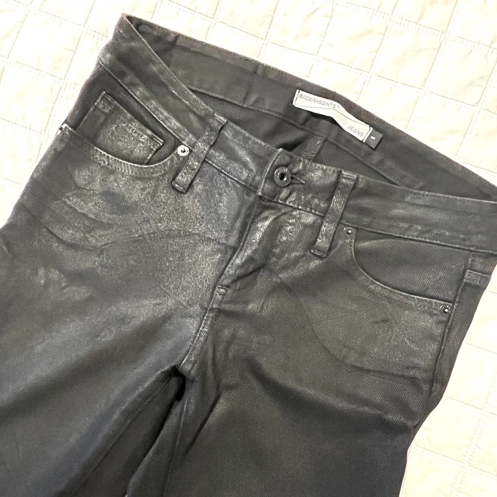 Modern Saints Coated Black skinny jeans